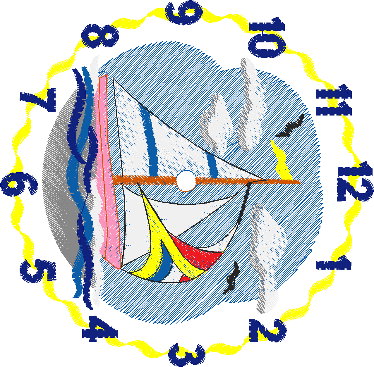 Sailboat Round-130x180