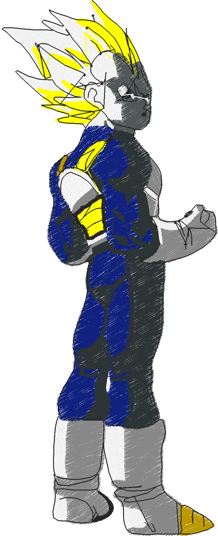 Vegeta Geel Haar