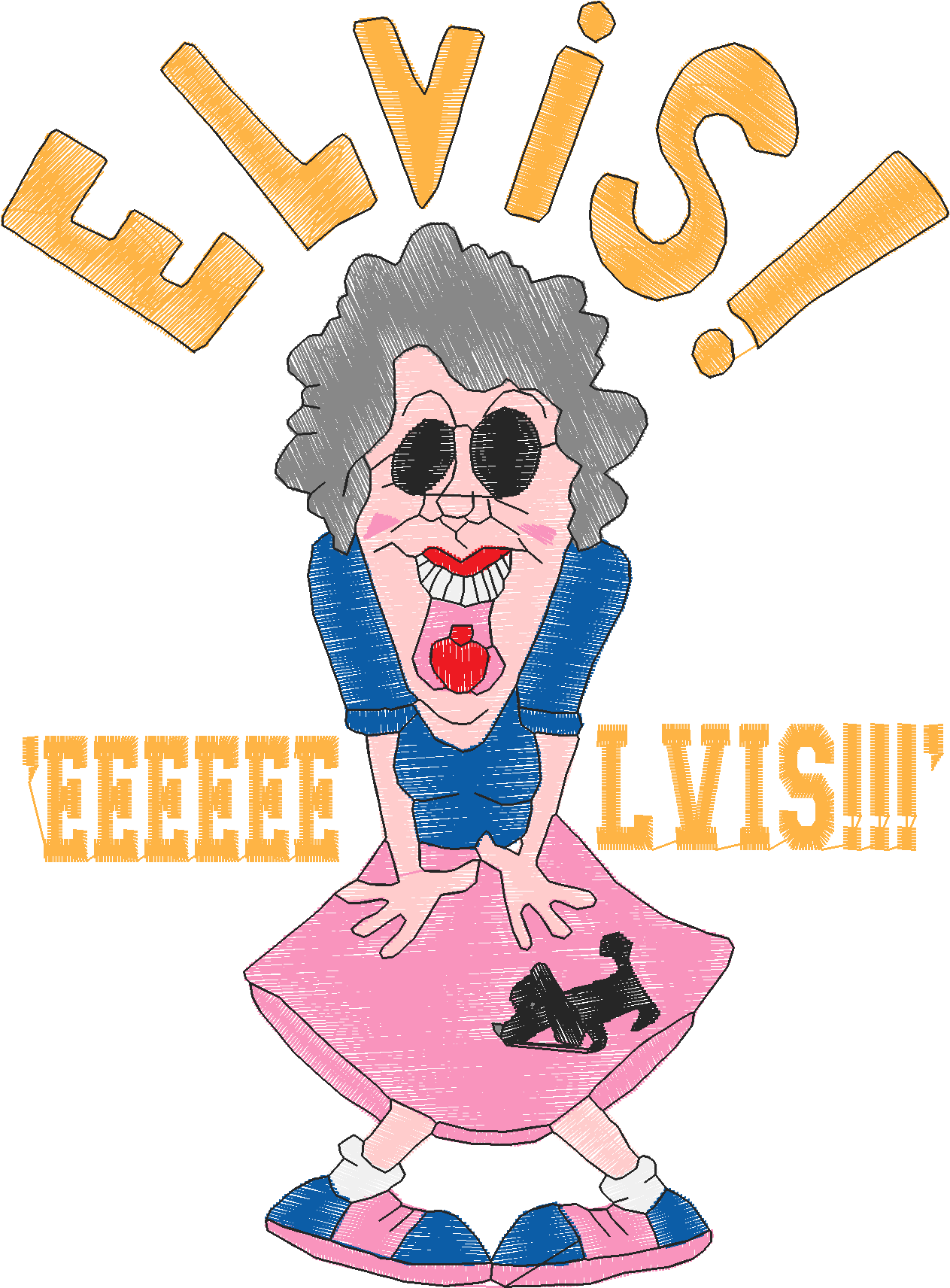 Golden Elvis 08 5x7 Script