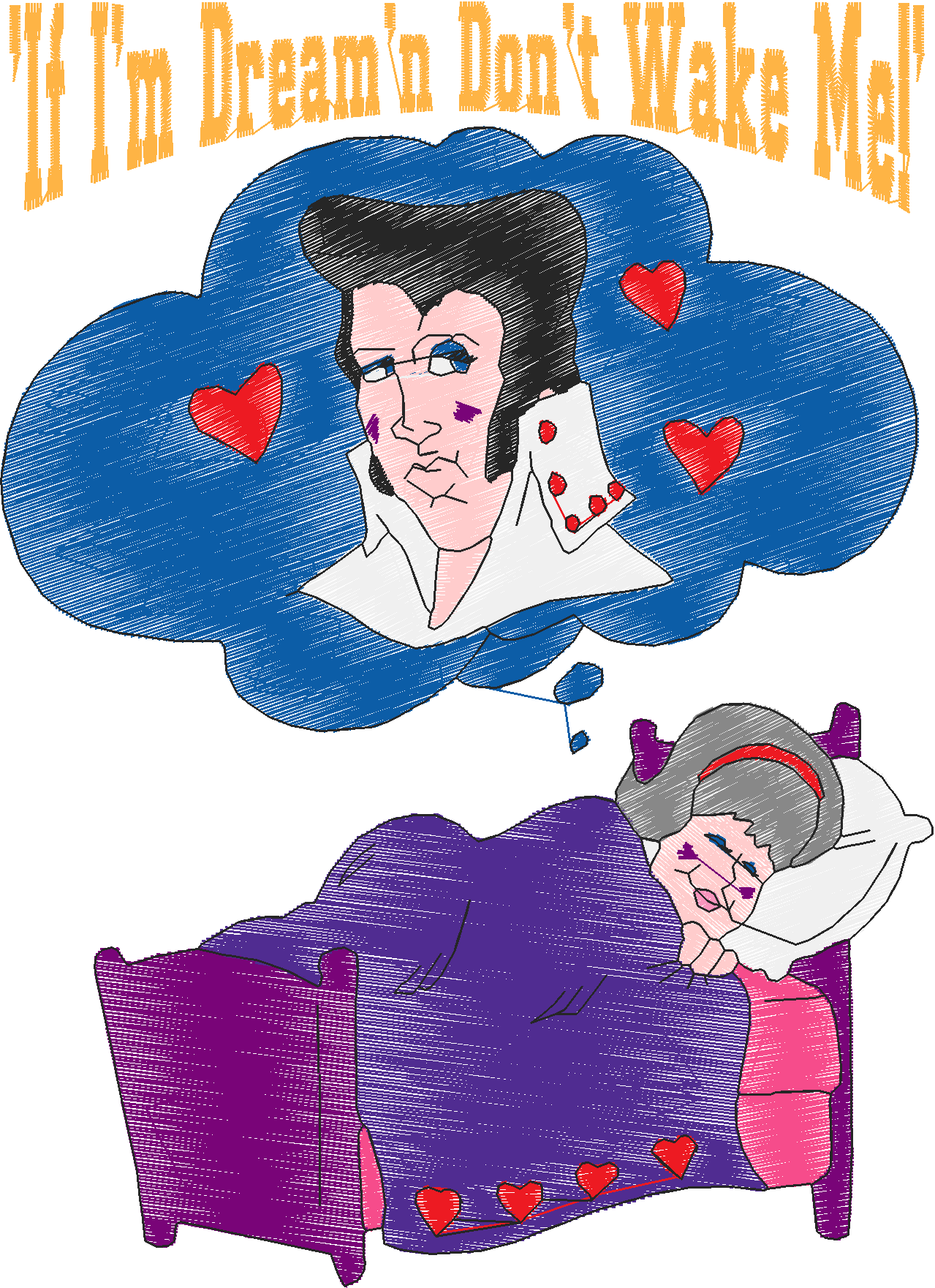 Golden Elvis 10 5x7 Script