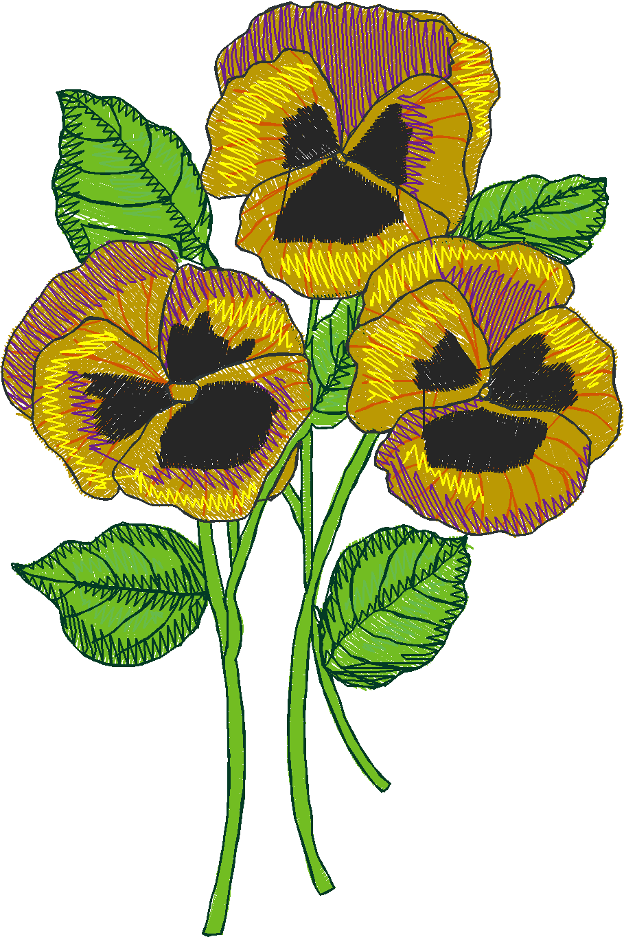 Floral Pansies 1  (10)