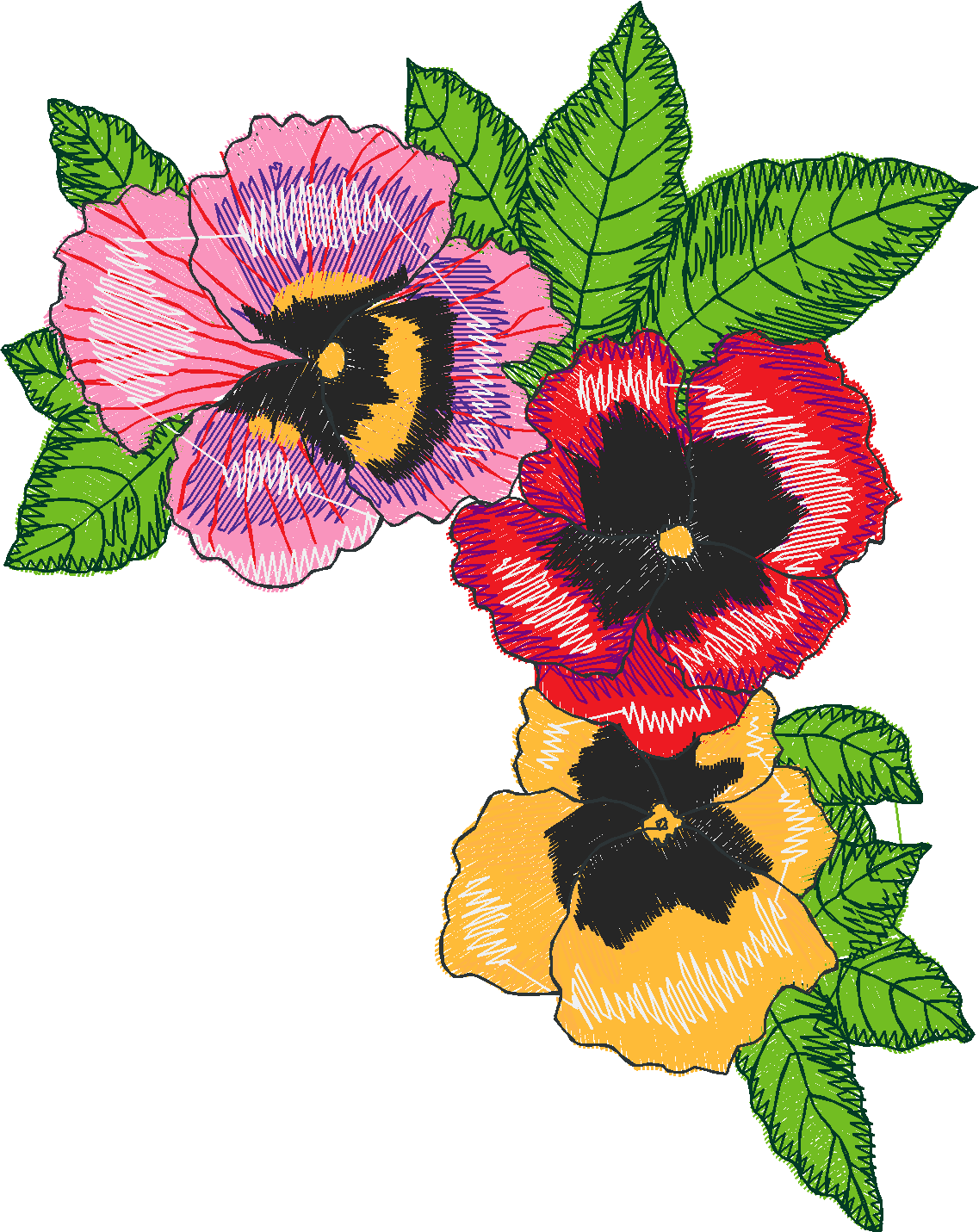 Floral Pansies 1  (2)