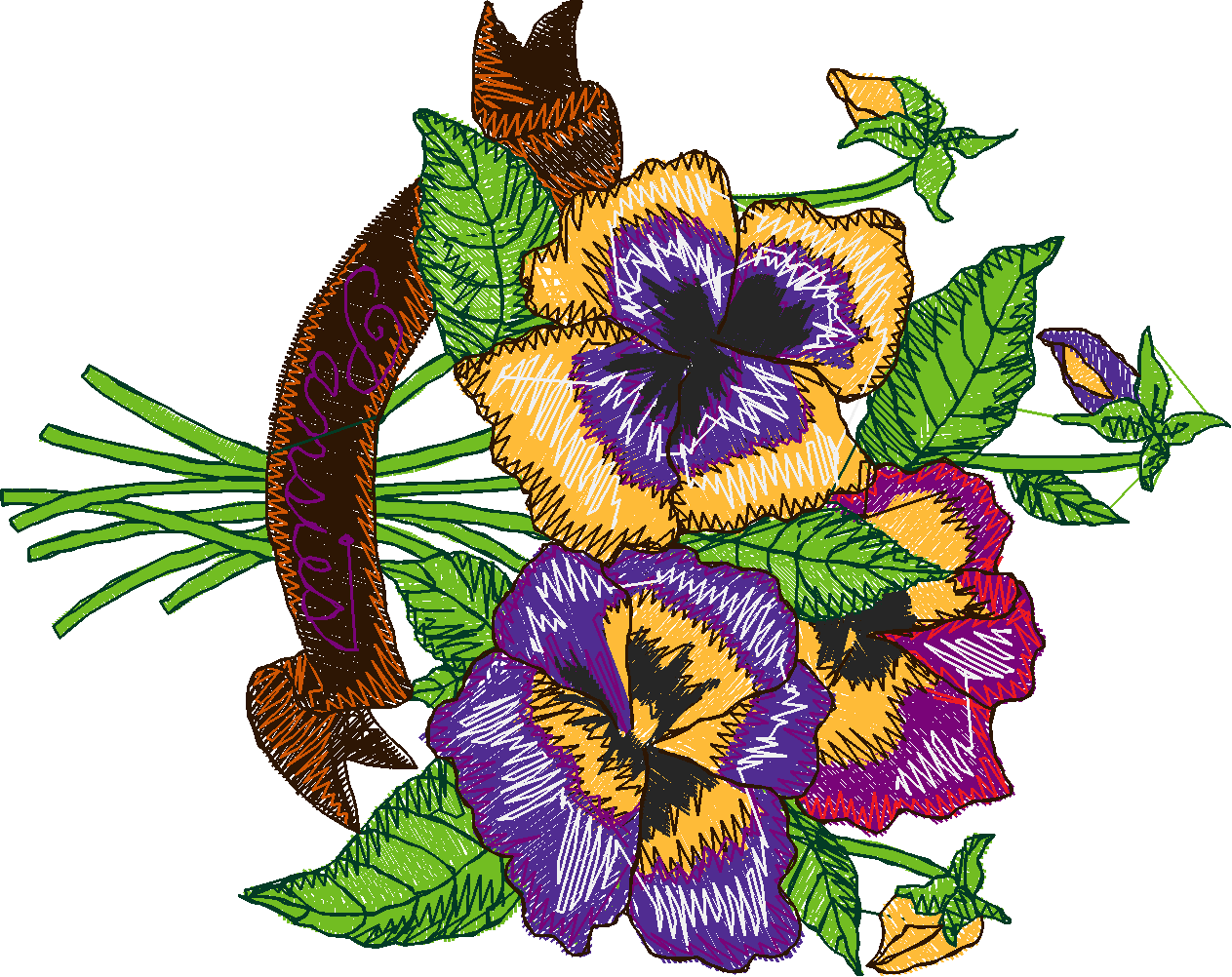 Floral Pansies 1  (3)