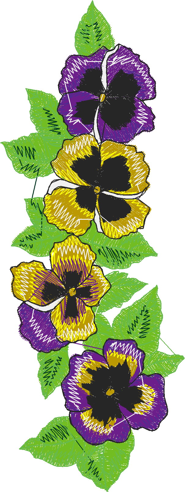 Floral Pansies 1  (8)