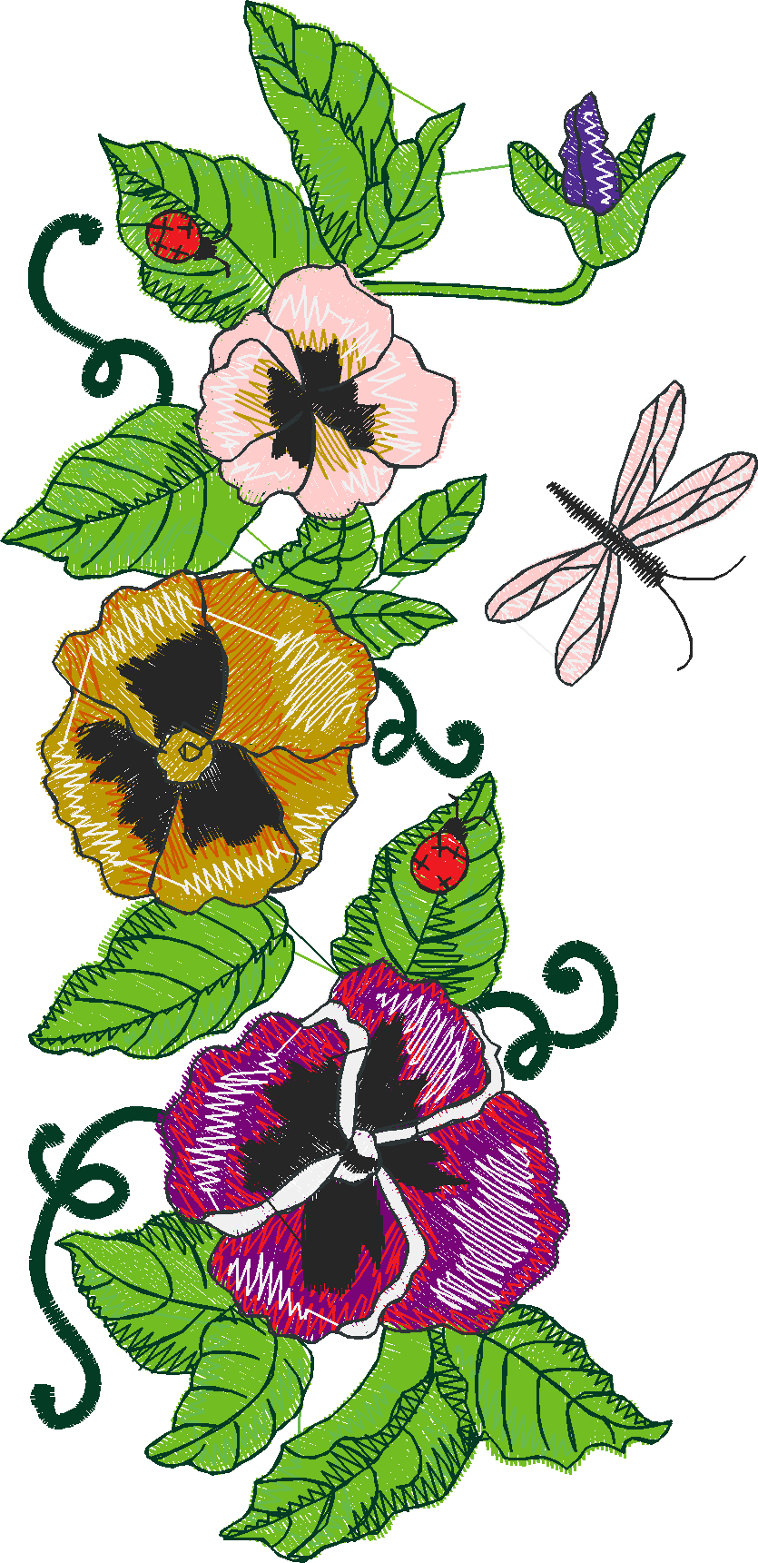 Floral Pansies 1  (9)