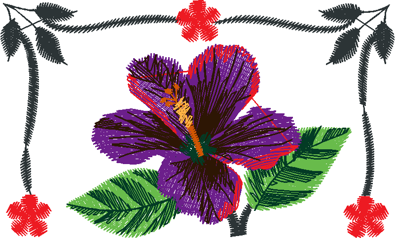 Hibiscus Purse Set 1 (5)