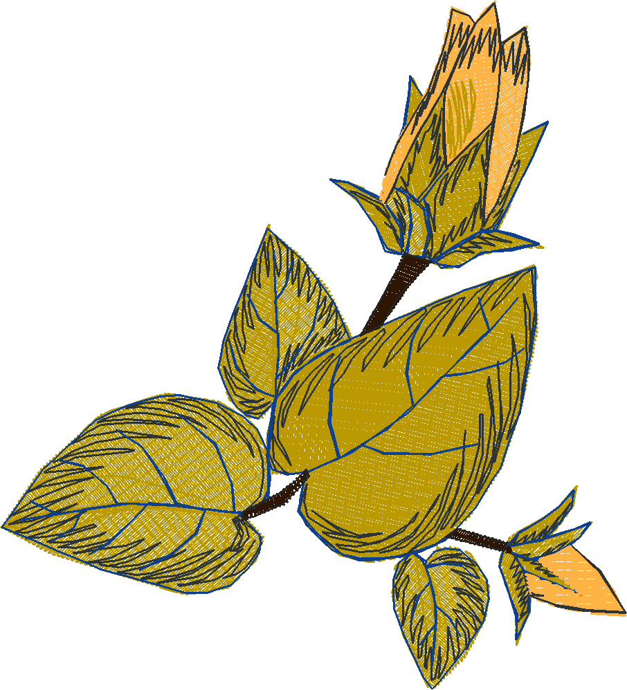 Hibiscus Table Cloth Border (4)