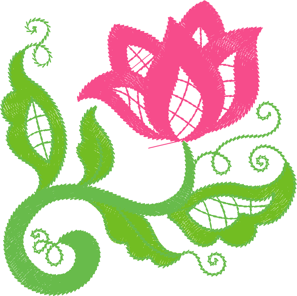 Jacobean 10 - Lace Flowers  (5)