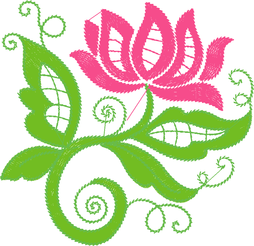 Jacobean 10 - Lace Flowers  (6)