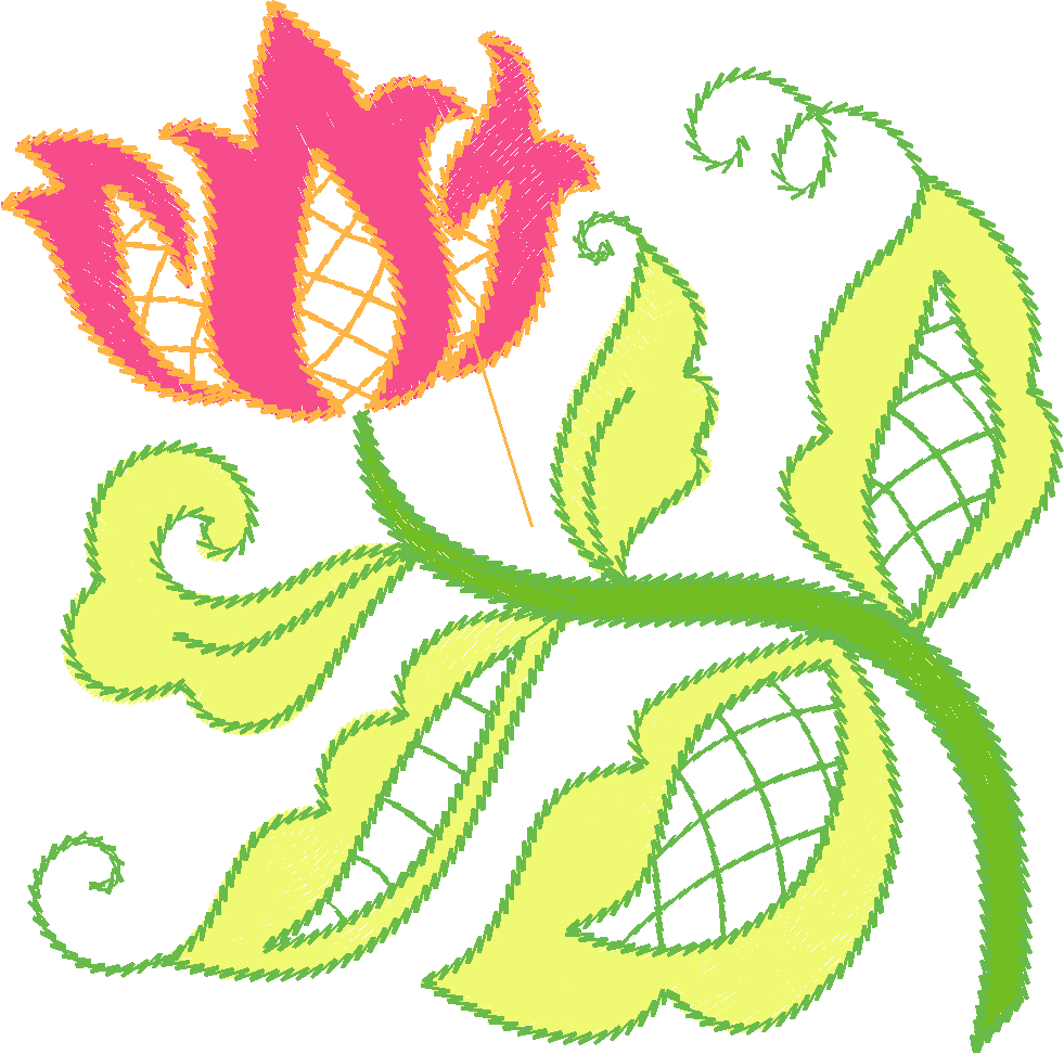 Jacobean 10 - Lace Flowers  (7)