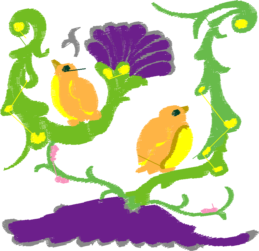 Jacobean 12 - Tropical Birds  (12)