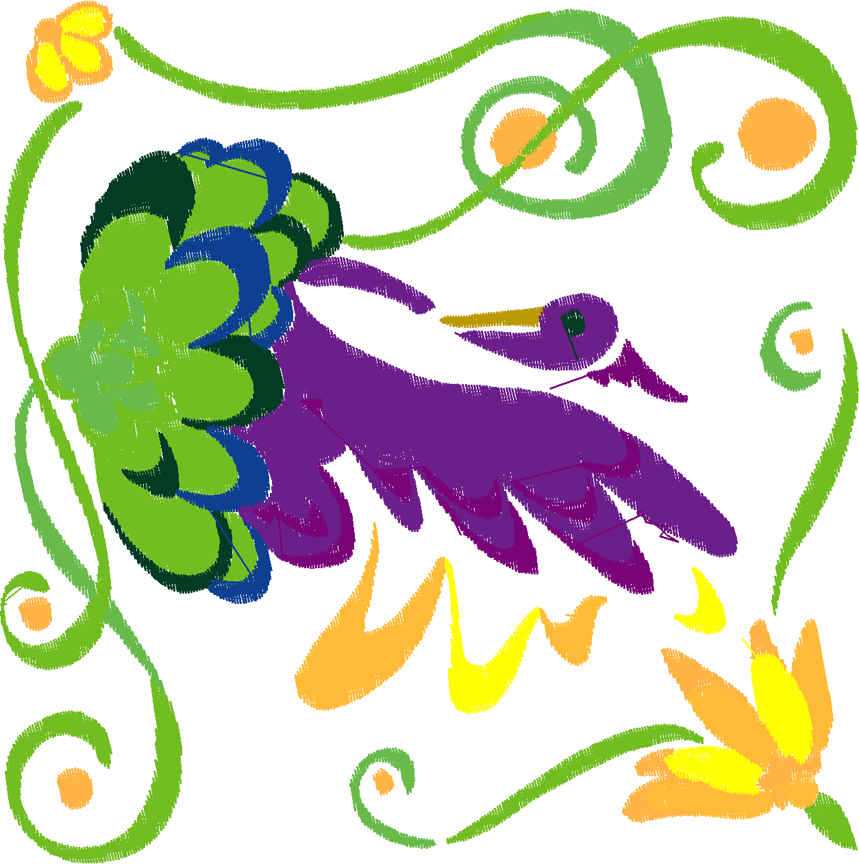 Jacobean 12 - Tropical Birds  (13)