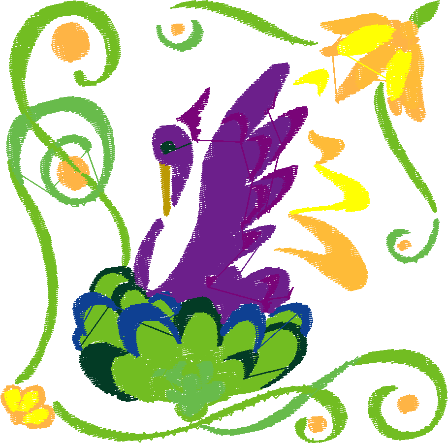 Jacobean 12 - Tropical Birds  (14)