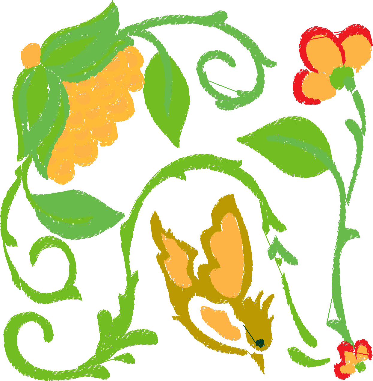 Jacobean 12 - Tropical Birds  (15)