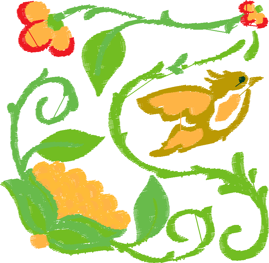 Jacobean 12 - Tropical Birds  (16)