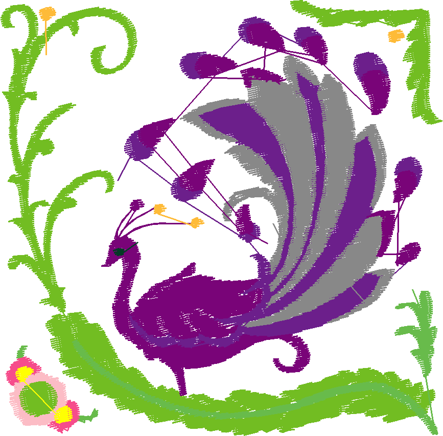 Jacobean 12 - Tropical Birds  (18)