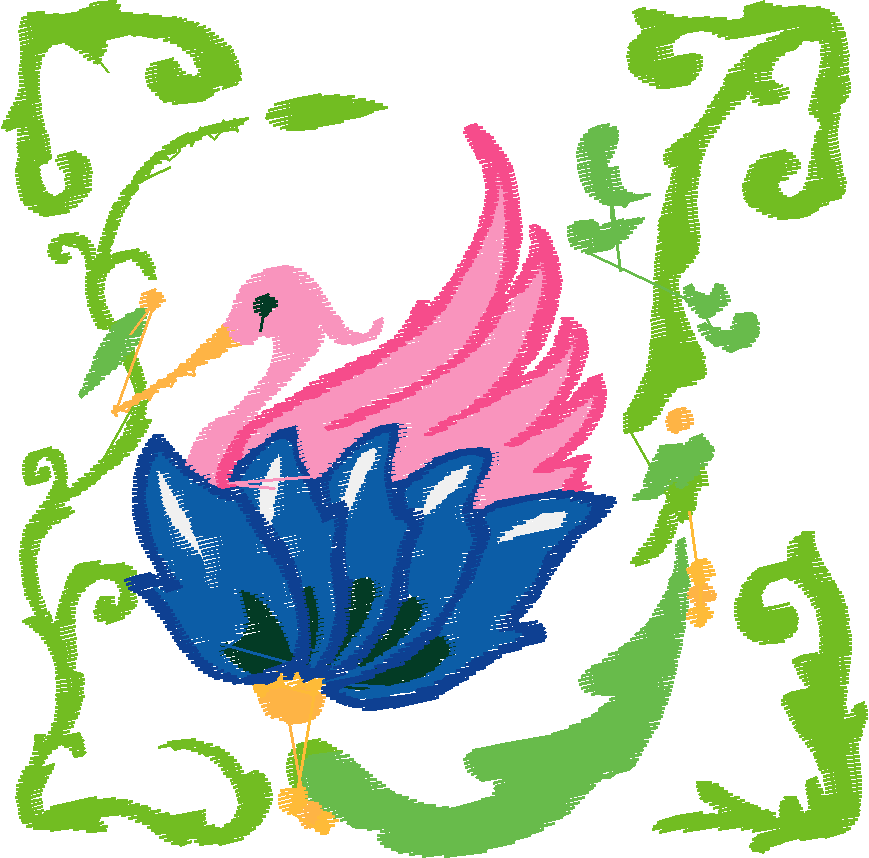 Jacobean 12 - Tropical Birds  (2)