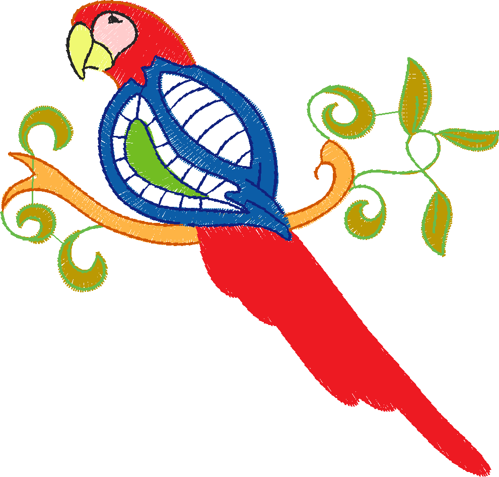 Jacobean 12 - Tropical Birds  (22)