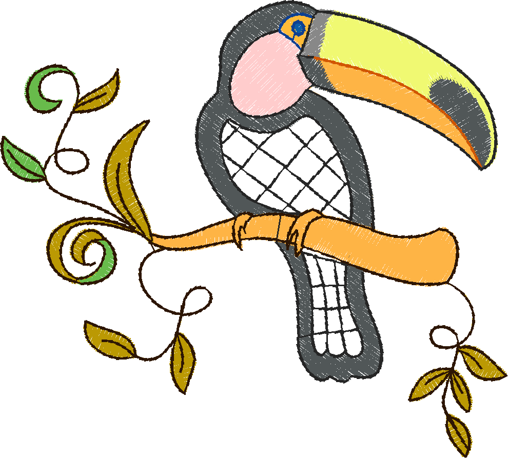 Jacobean 12 - Tropical Birds  (23)