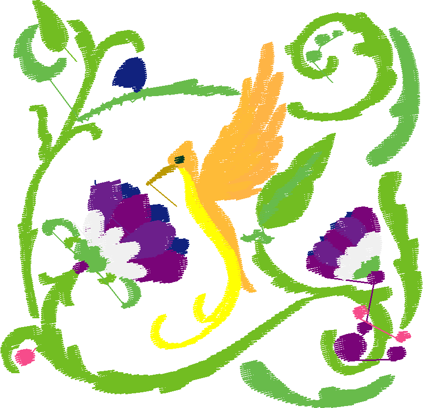 Jacobean 12 - Tropical Birds  (8)