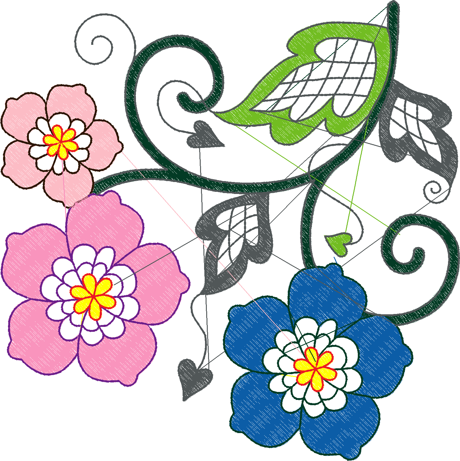 Jacobean 14 - Violets  (8)