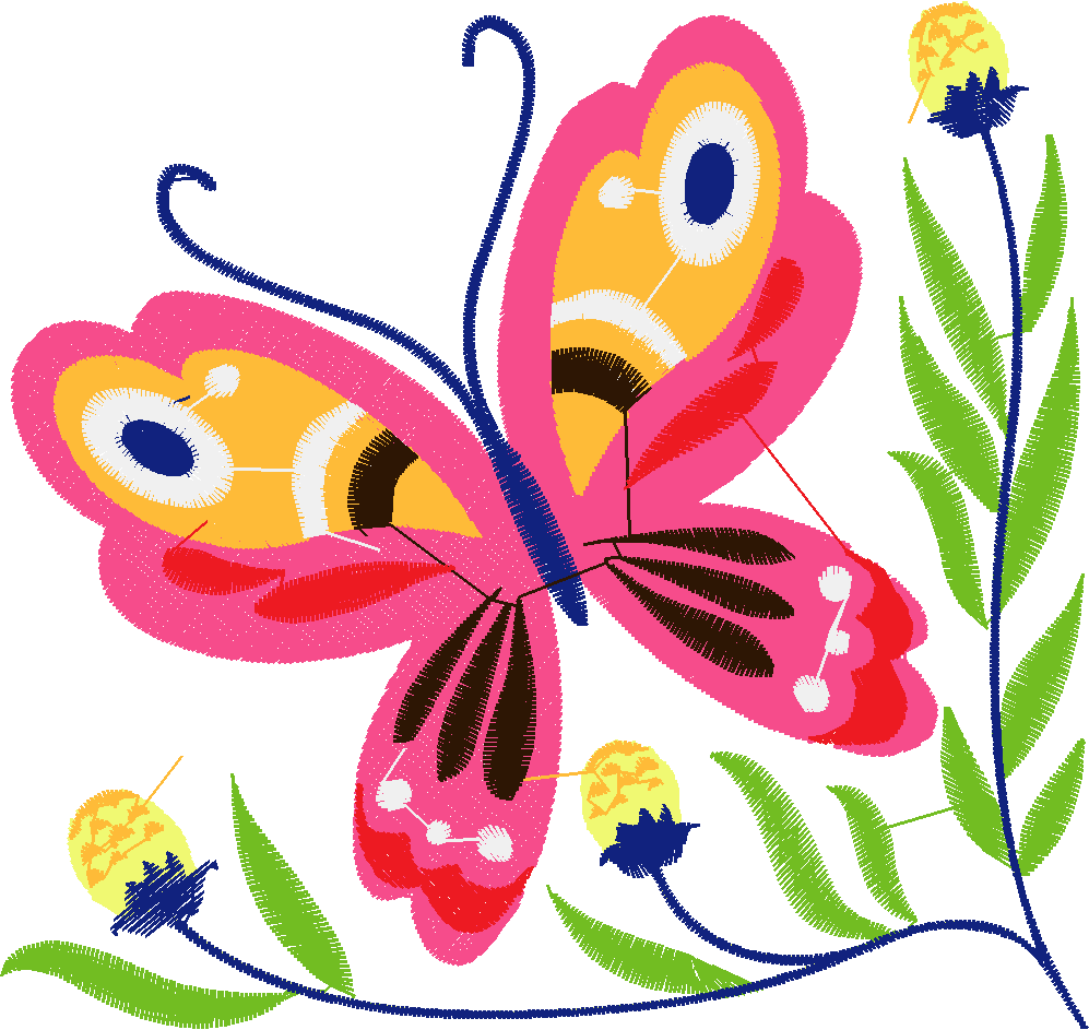 Jacobean 3 - Butterflies  (10)