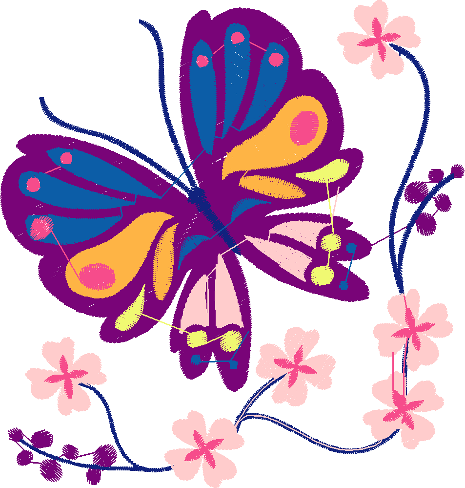 Jacobean 3 - Butterflies  (2)