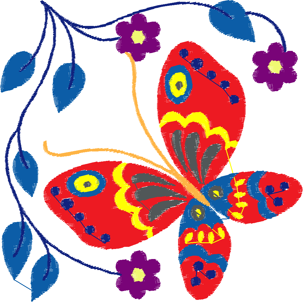 Jacobean 3 - Butterflies  (6)