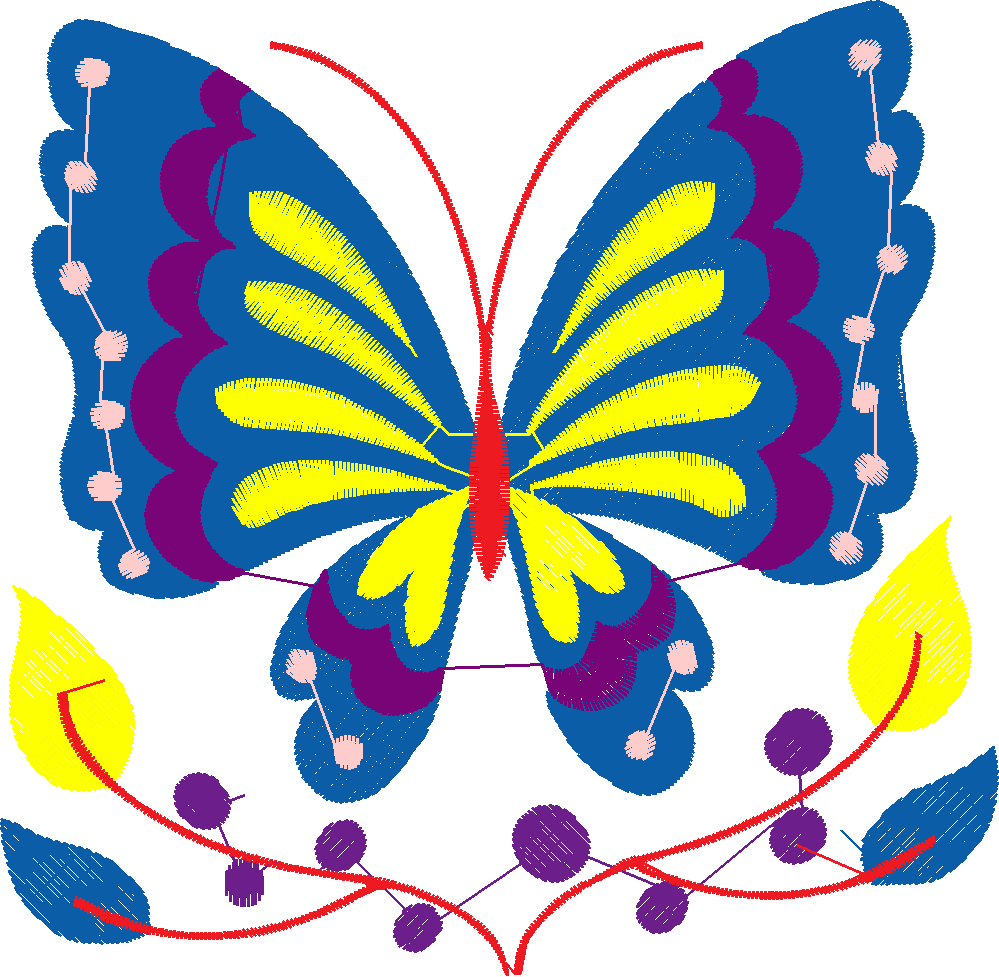 Jacobean 3 - Butterflies  (7)