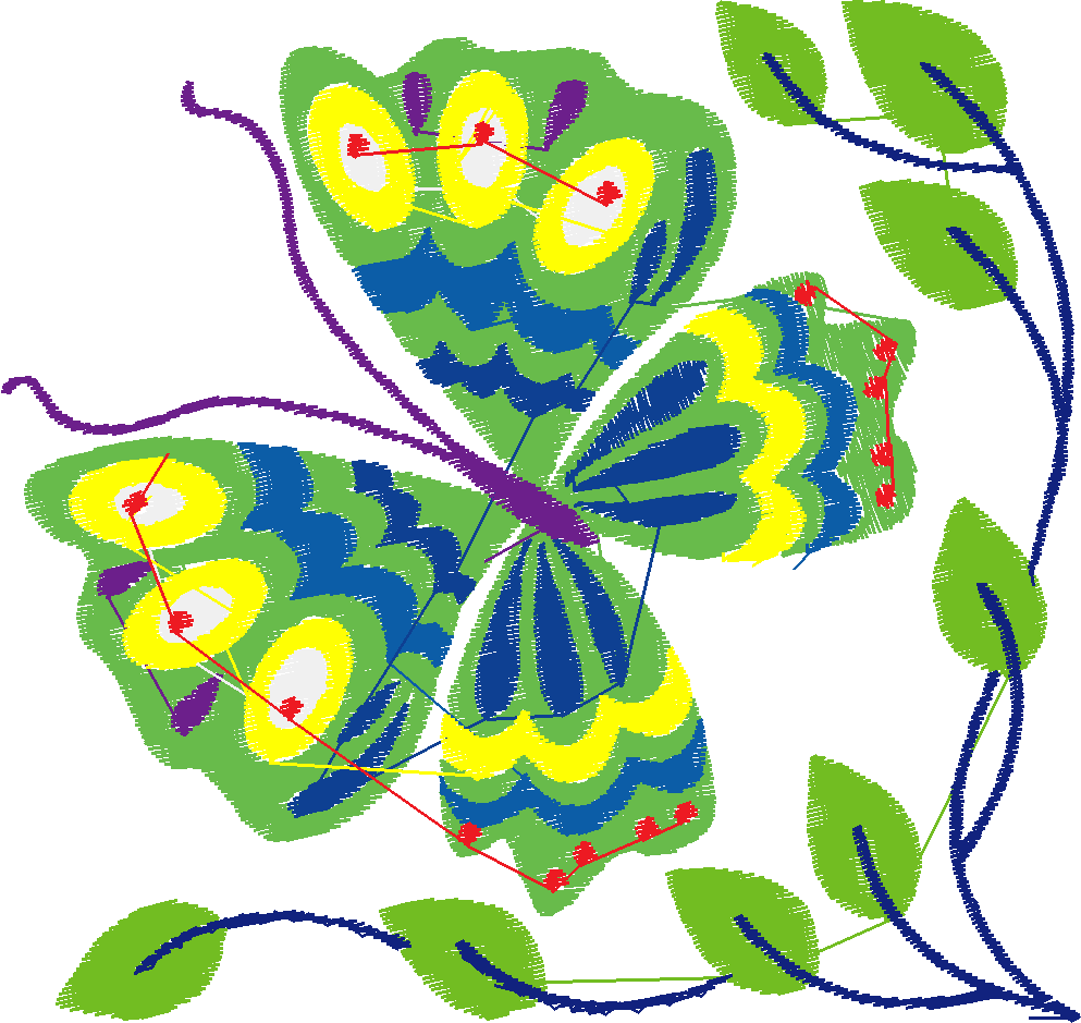 Jacobean 3 - Butterflies  (8)