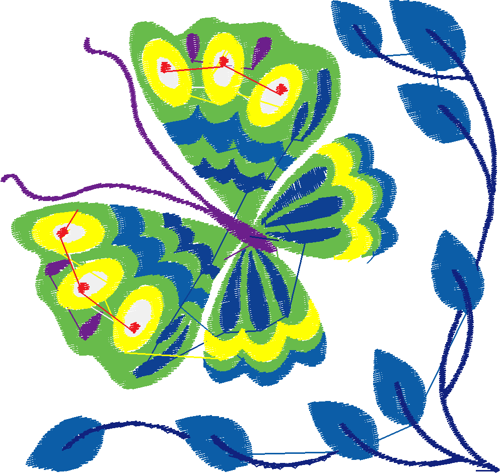 Jacobean 3 - Butterflies  (9)