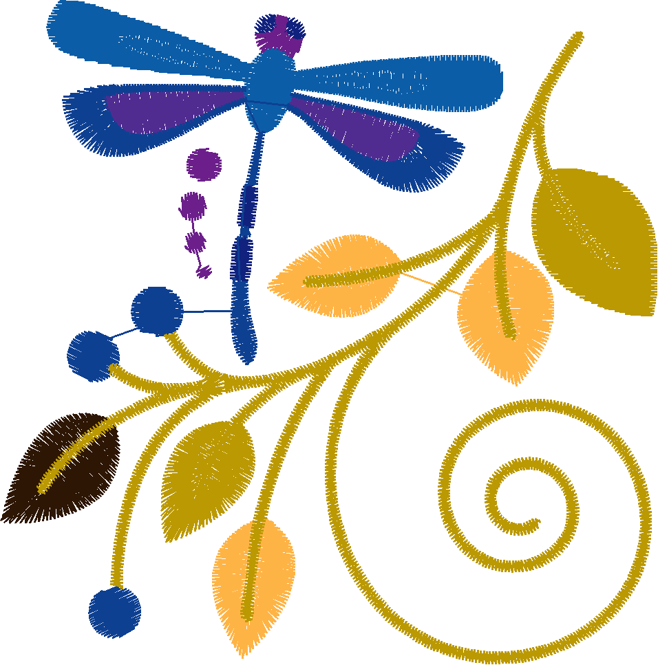 Jacobean 5 - Dragonflies  (10)