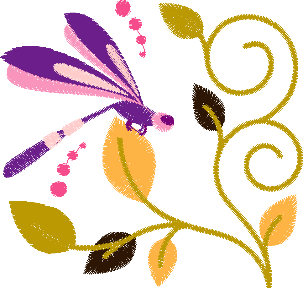 Jacobean 5 - Dragonflies  (2)