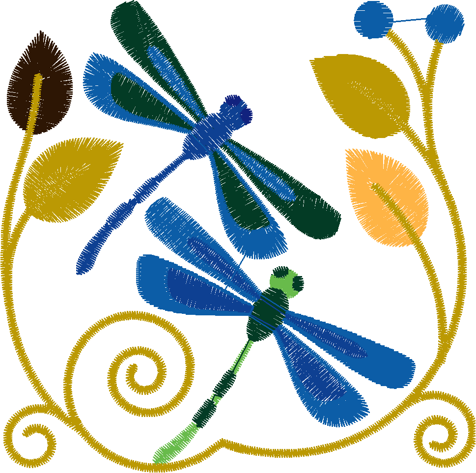 Jacobean 5 - Dragonflies  (3)