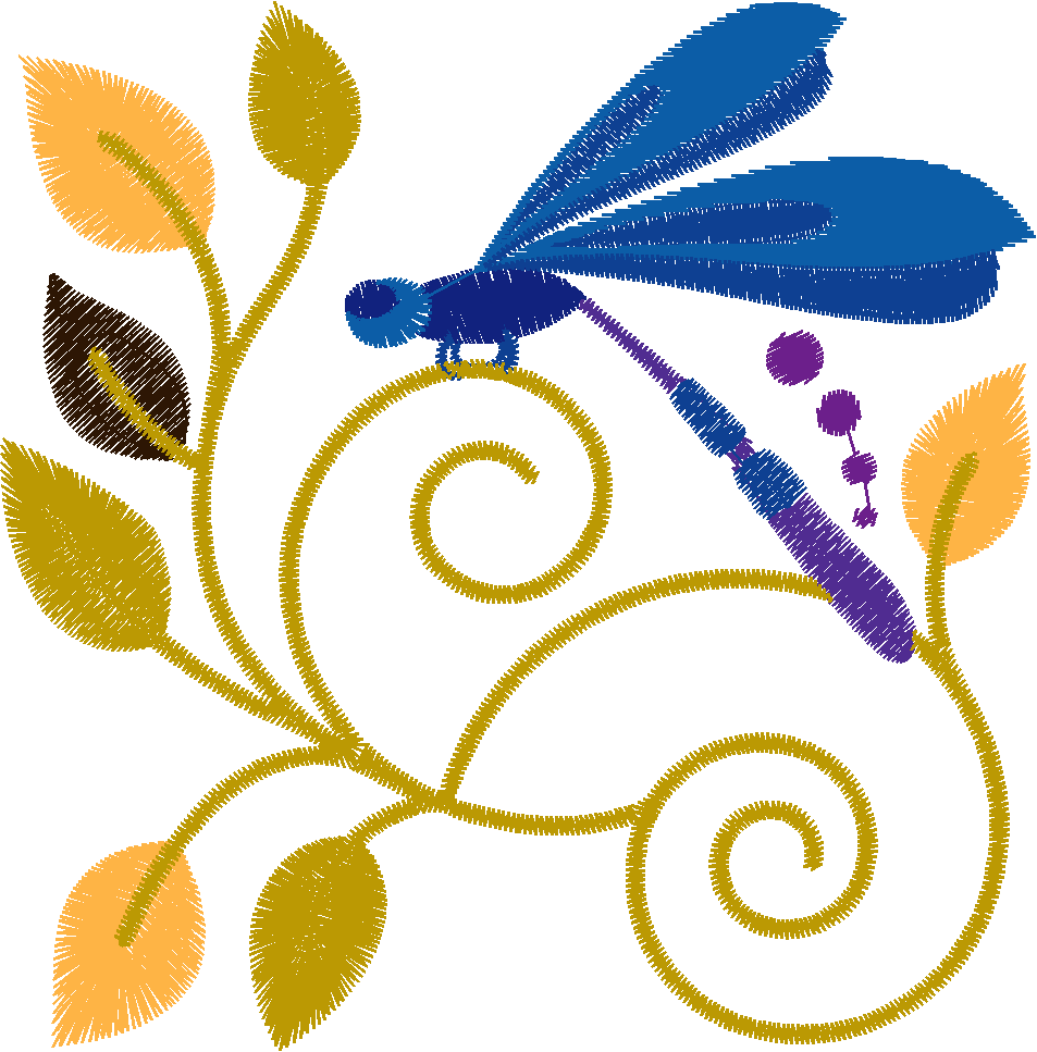 Jacobean 5 - Dragonflies  (5)