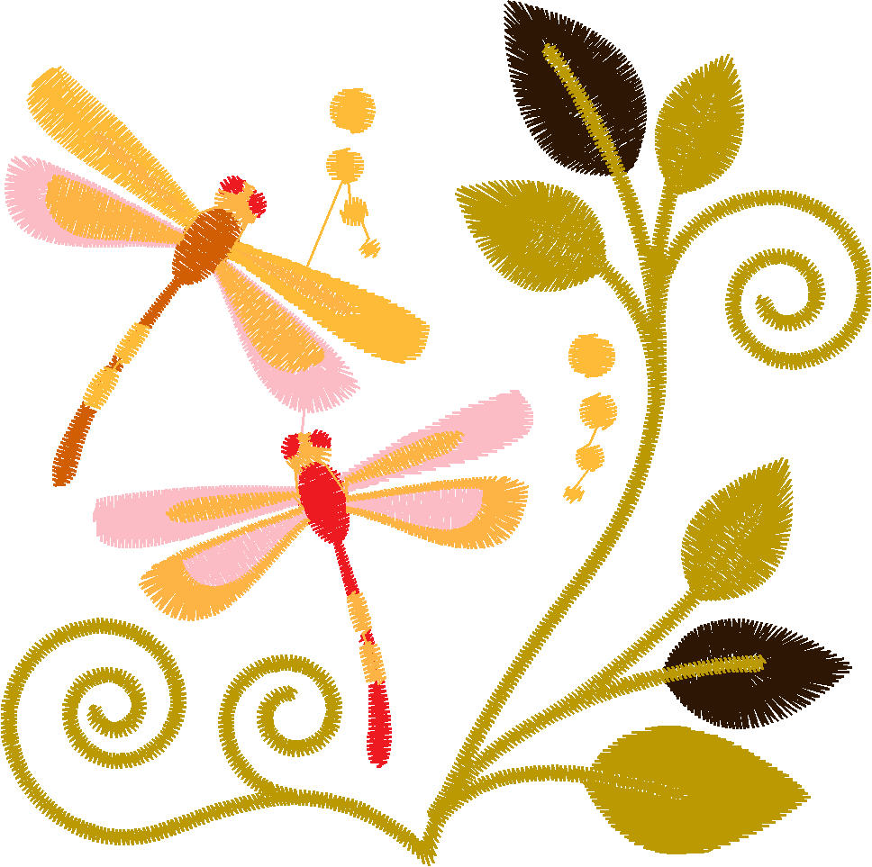 Jacobean 5 - Dragonflies  (7)