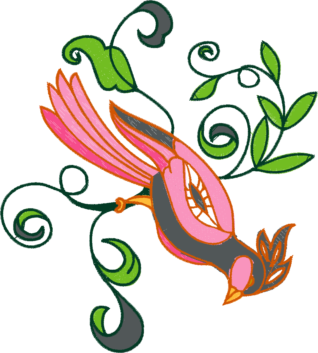 Jacobean 7 - Fantasy Birds  (4)