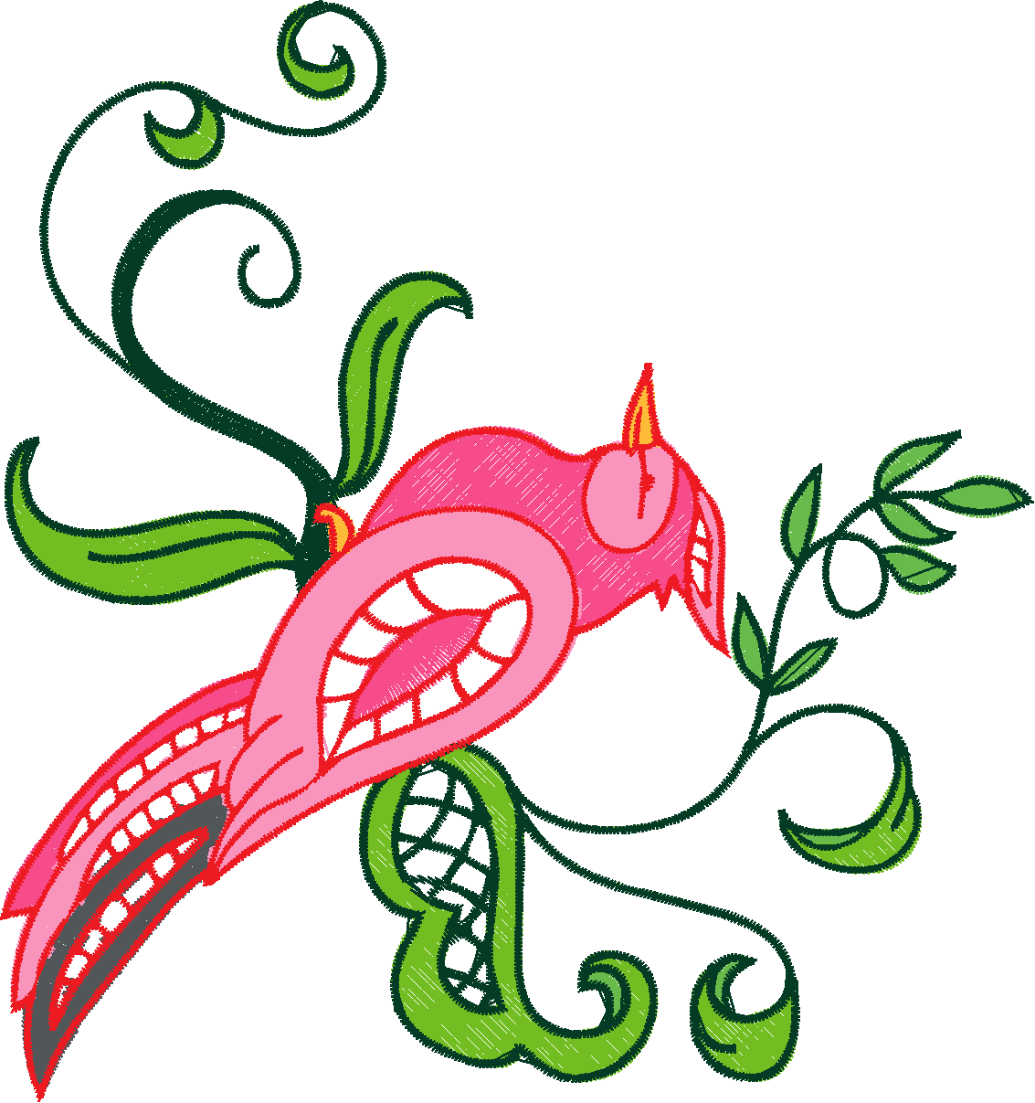 Jacobean 7 - Fantasy Birds  (7)