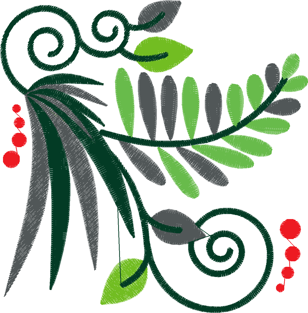 Jacobean 8 - Ferns  (12)