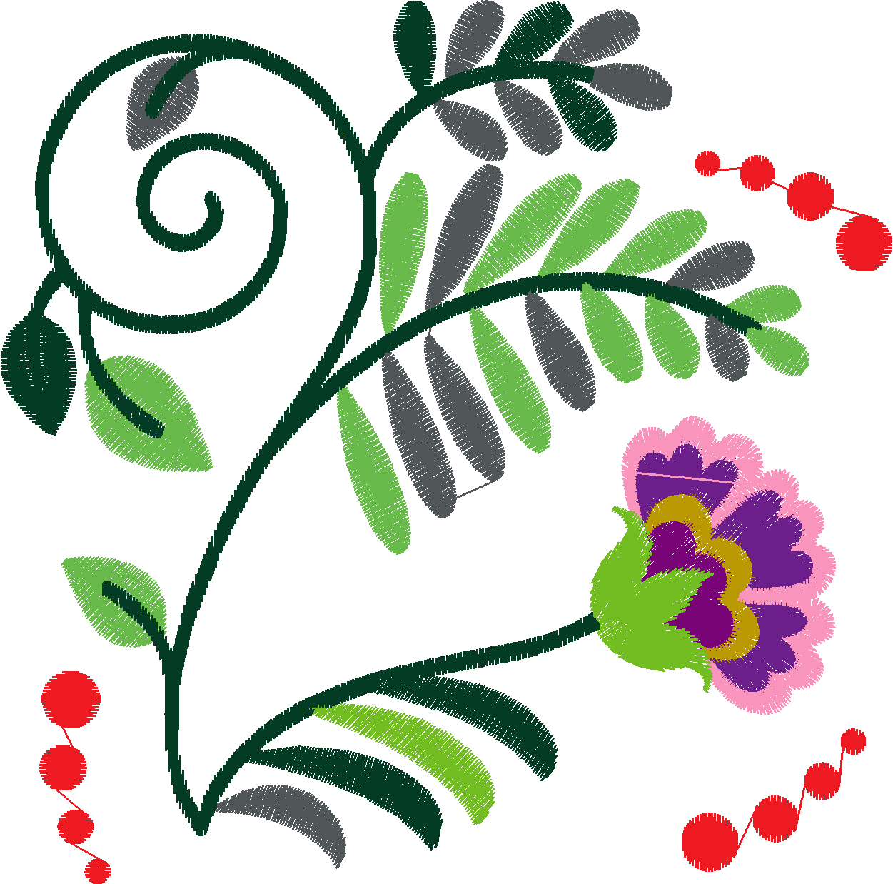 Jacobean 8 - Ferns  (16)