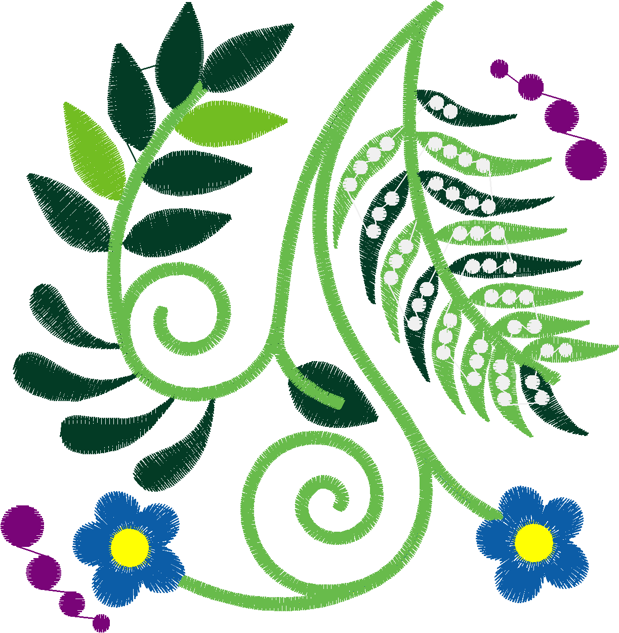 Jacobean 8 - Ferns  (18)