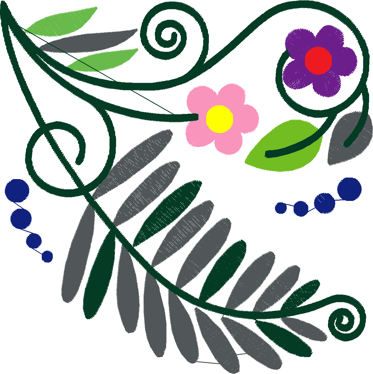 Jacobean 8 - Ferns  (4)