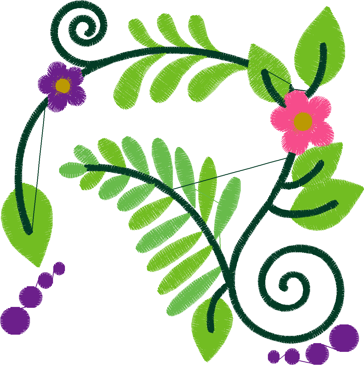 Jacobean 8 - Ferns  (6)