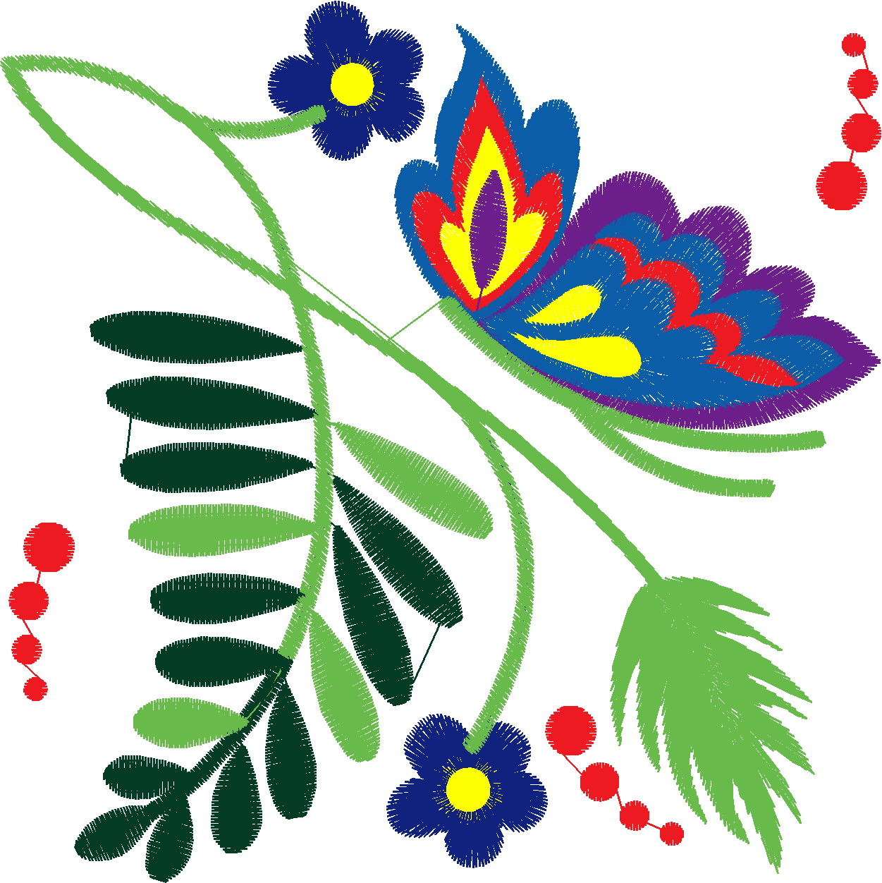 Jacobean 8 - Ferns  (8)