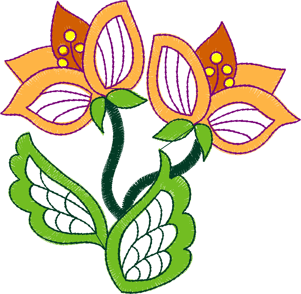 Jacobean 9 - Flowers  (10)