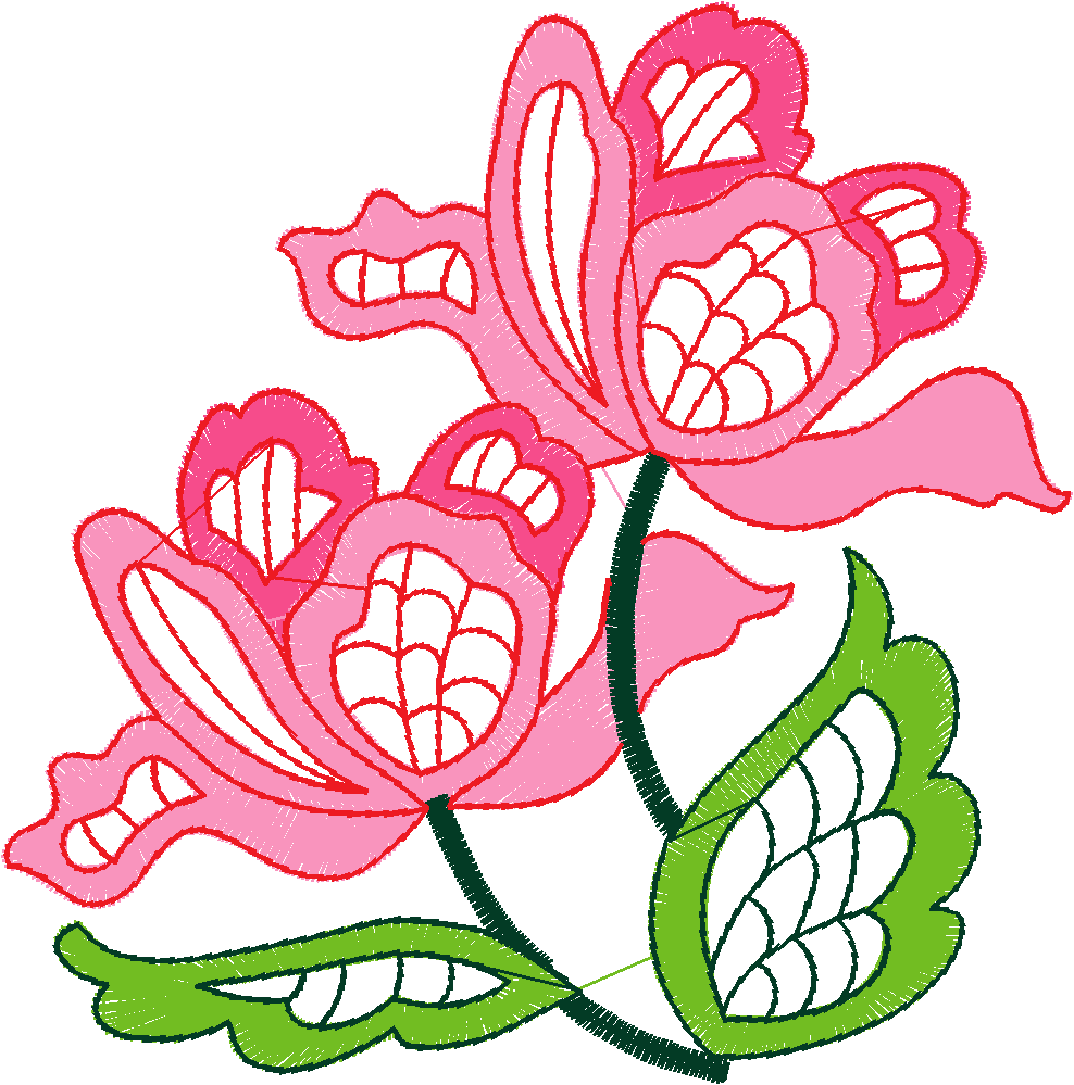 Jacobean 9 - Flowers  (3)