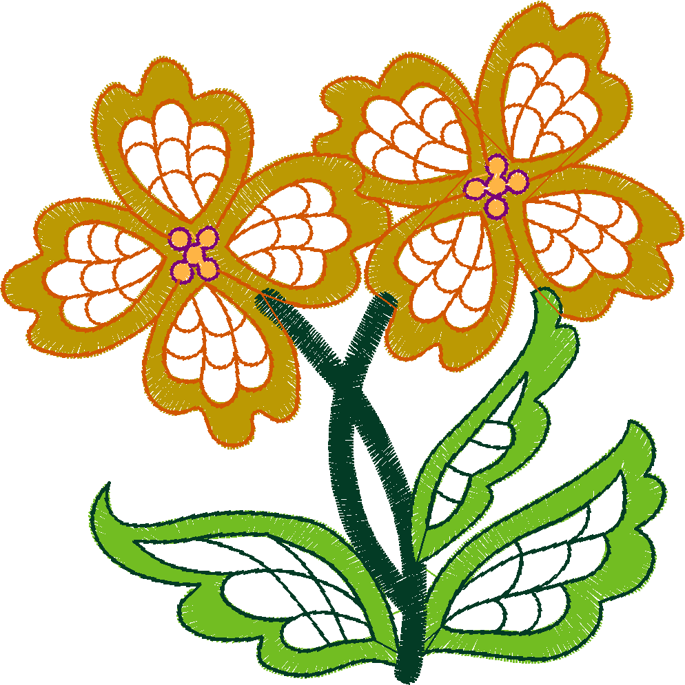 Jacobean 9 - Flowers  (5)