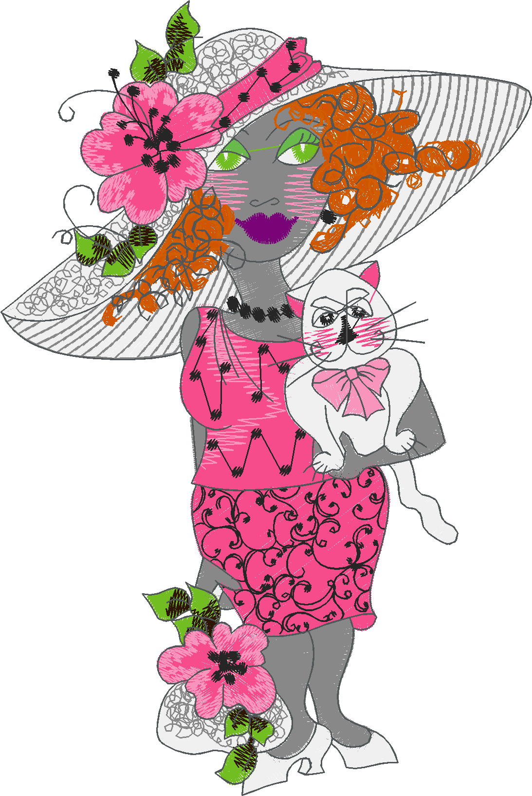 Ladies With Cats 1  (1)