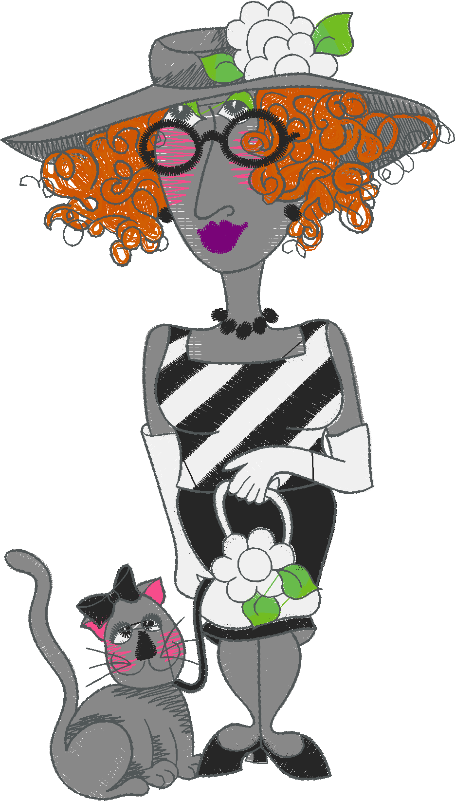 Ladies With Cats 1  (3)