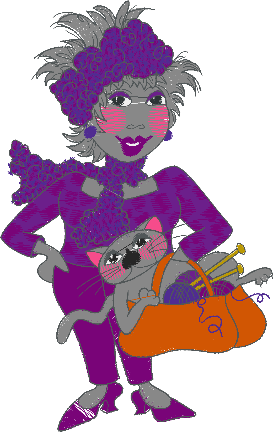 Ladies With Cats 1  (4)